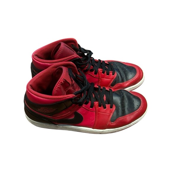 Air Jordan 1 Mid Shoes "Reverse Bred" Gym Red Black White 554724-660 Men's 12 - Picture 4 of 7